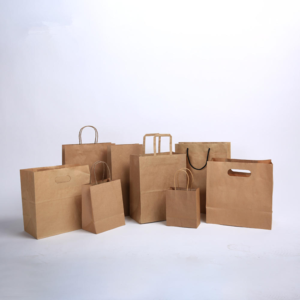 Factory High Quality Cheap Kraft Paper Bags Carrying Bag Print With Handles China Customized