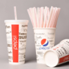 Disposable Customized Double Coated Cold Drink Pepsi Cola Paper Cup With Lids