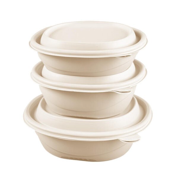 Disposable Corn Starch Degradable Thickened Lunch Box Durable Microwave Heating Support Custom