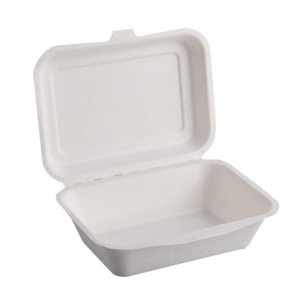 Ecofriendly Bamboo Paper Pulp Food Container Takeaway Lunch Storage Sandwich Box Product Disposable