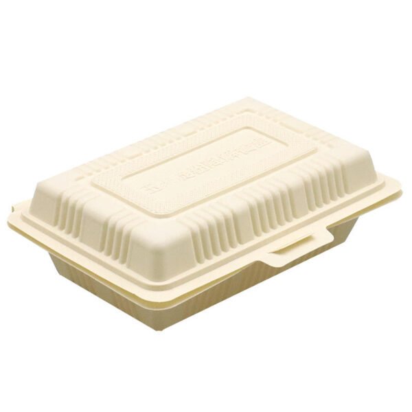 Disposable Corn Starch Degradable Thickened Lunch Box Durable Microwave Heating Support Custom
