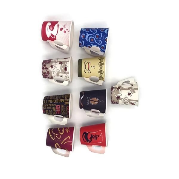 Hot Popular Best Selling Wholesale Disposable Corrugated Ripple Coffee Paper Cup With Handle