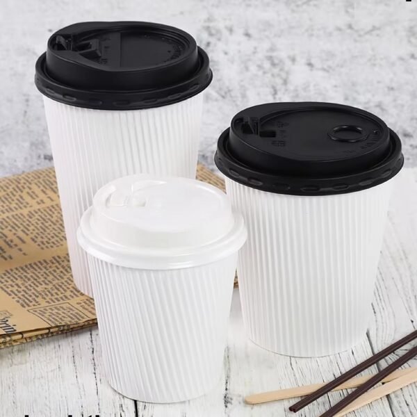 Disposable 8oz Double Wall Kraft Carton Pe Coated Custom Brand Logo Color Paper Cup Manufacturers