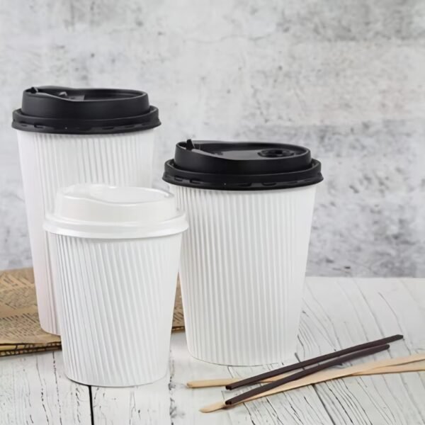 Disposable 8oz Double Wall Kraft Carton Pe Coated Custom Brand Logo Color Paper Cup Manufacturers