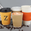 Disposable 8oz Double Wall Kraft Carton Pe Coated Custom Brand Logo Color Paper Cup Manufacturers