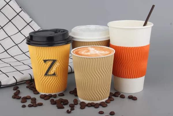 Disposable 8oz Double Wall Kraft Carton Pe Coated Custom Brand Logo Color Paper Cup Manufacturers