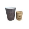 Disposable 8oz Double Wall Kraft Carton Pe Coated Custom Brand Logo Color Paper Cup Manufacturers
