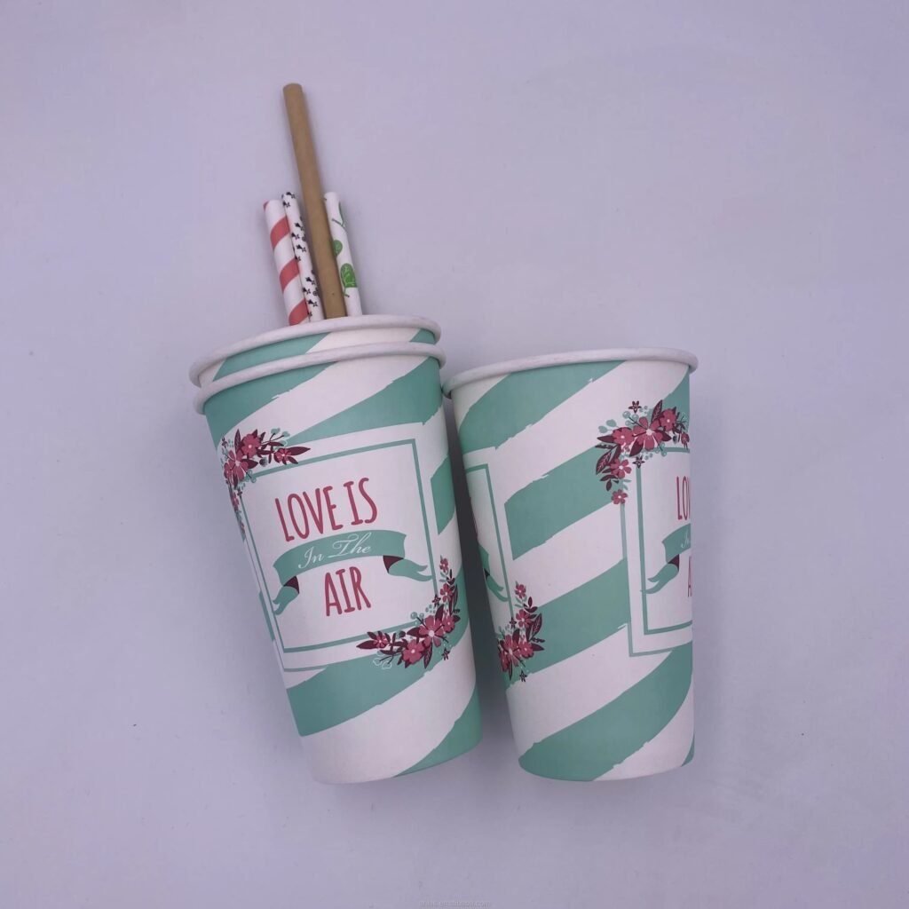 Manufacturer Low Price Black Custom logo Coffee Paper Cup