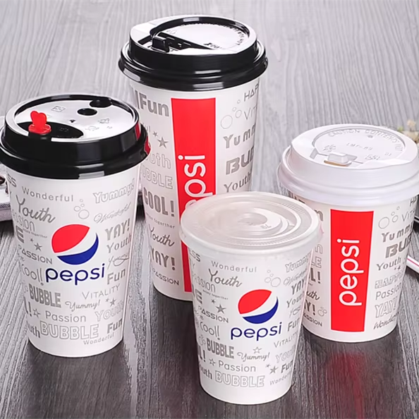 Hot Sale Disposable Thicken Cola Pepsi Paper Cup for Sale