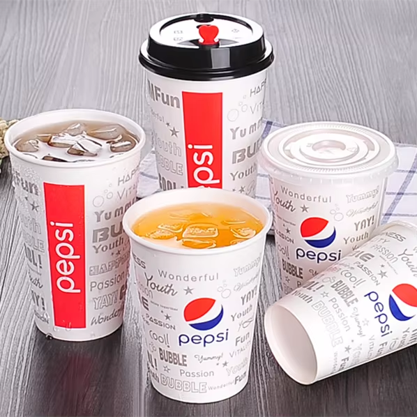 Hot Sale Disposable Thicken Cola Pepsi Paper Cup for Sale