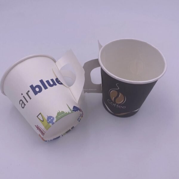 Factory Flexographic Printing Recyclable Ripple Wall Wide Range of Uses Thickened Embossed Paper Cups with Lids Sizes 2.5oz-16oz