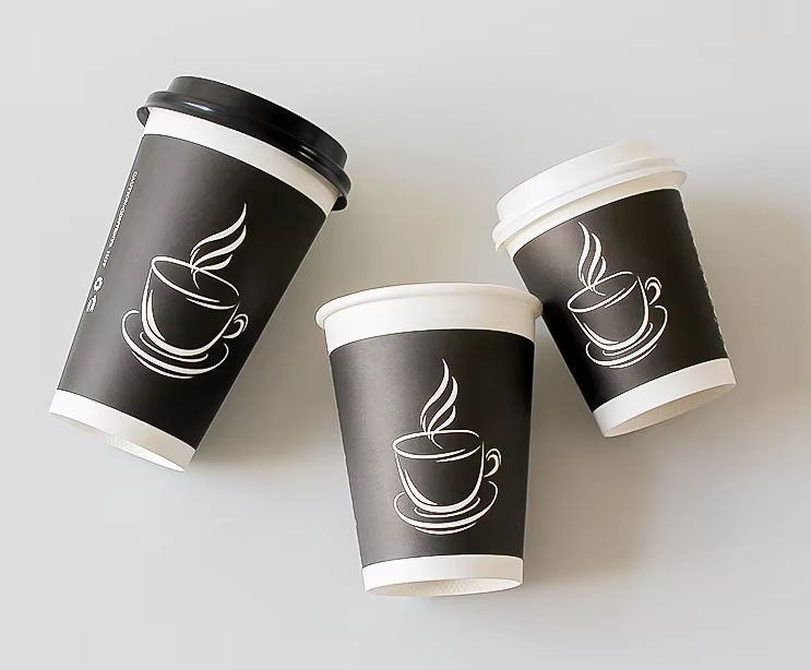Synthetic Paper Disposable Single Wall Takeaway Coffee Cups 4oz/6oz/7oz/8oz Custom Orders