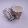 Business Hospitality Disposable Synthetic Paper Cups Lids Double Insulation Recyclable Ripple Wall Design Multiple Sizes