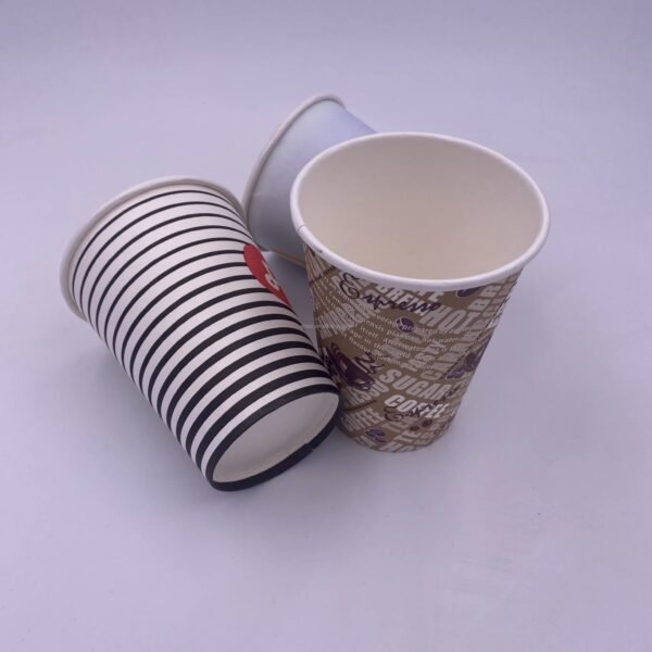 Business Hospitality Disposable Synthetic Paper Cups Lids Double Insulation Recyclable Ripple Wall Design Multiple Sizes