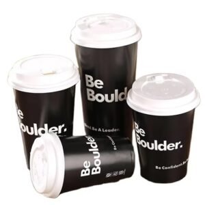 Synthetic Paper Disposable Ripple Wall Cups-Recyclable Various Sizes (2.5oz-16oz)