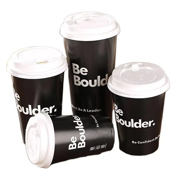 Synthetic Paper Disposable Ripple Wall Cups-Recyclable Various Sizes (2.5oz-16oz)