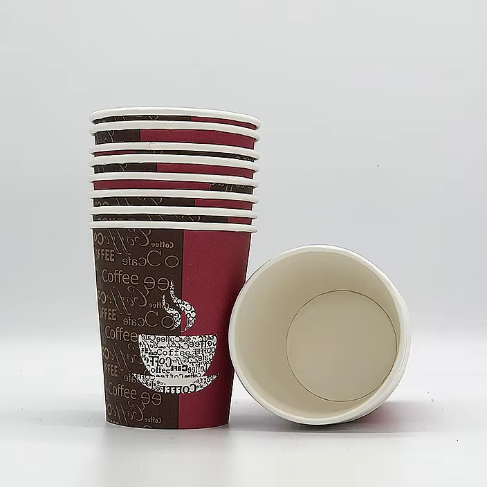 Commercial Industrial Use Custom Logo Synthetic Paper Disposable Cups Single Wall 4oz/6oz/7oz/8oz Sizes