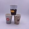 Business Hospitality Disposable Synthetic Paper Cups Lids Double Insulation Recyclable Ripple Wall Design Multiple Sizes
