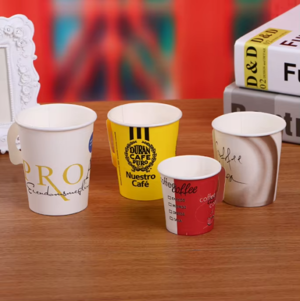 imgi_312_H35050f043d1d448ba119817ebfafe6daL High Demand Disposable Single Wall Cafes with Lids Customization Printing 4oz/6oz/7oz/8oz Synthetic Paper Cup