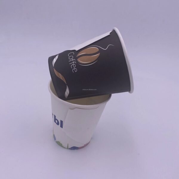 Factory Flexographic Printing Recyclable Ripple Wall Wide Range of Uses Thickened Embossed Paper Cups with Lids Sizes 2.5oz-16oz