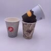 Business Hospitality Disposable Synthetic Paper Cups Lids Double Insulation Recyclable Ripple Wall Design Multiple Sizes
