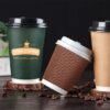 Upscale Odorless Takeaway Package for Commercial Use Double Ripple Wall Paper Cup