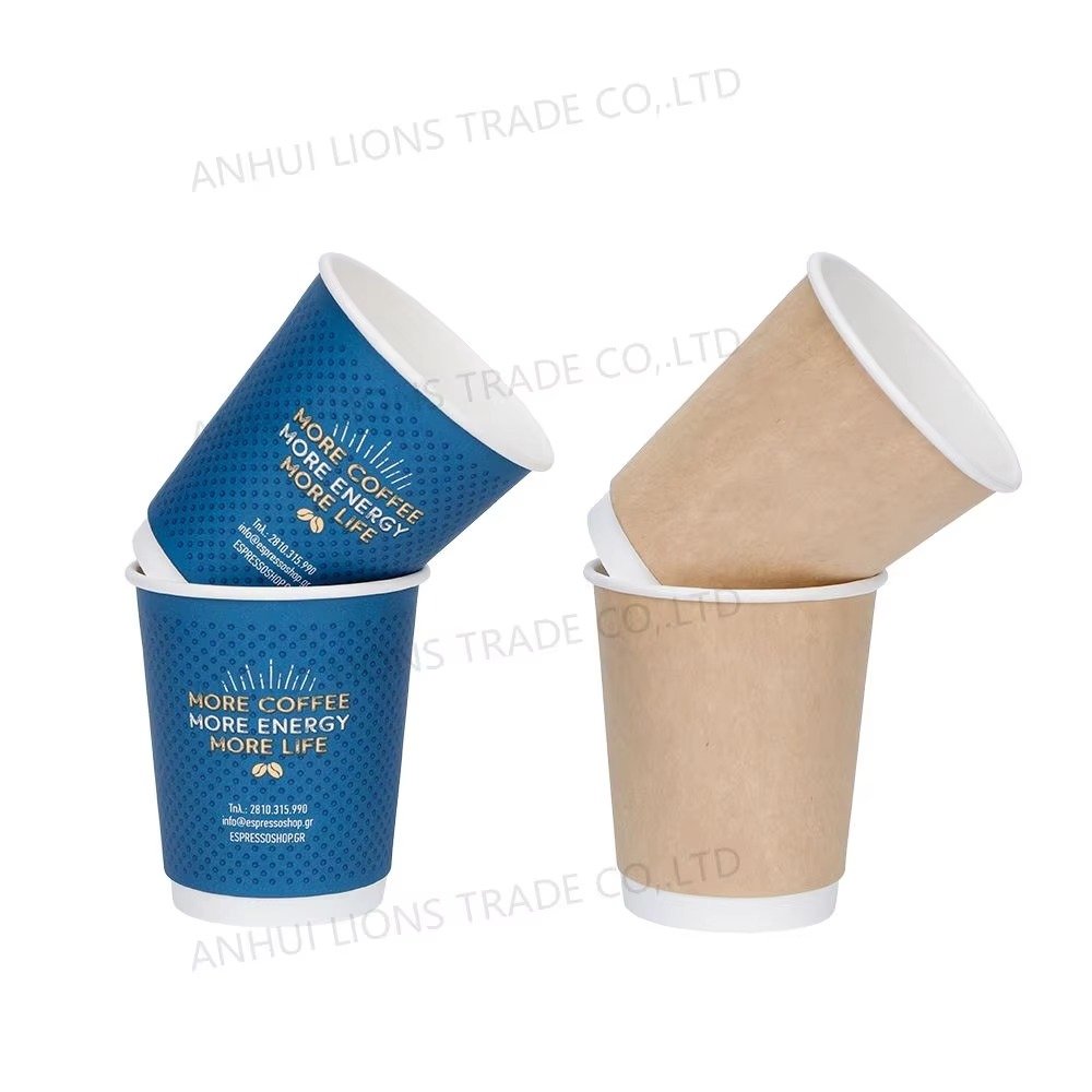 Custom 8oz 12oz 16oz Double Paper Cup with logo