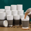 New Trends High Grade Custom Recyclable Paper Hot Stamping Ripple Wall Paper Coffee Cup