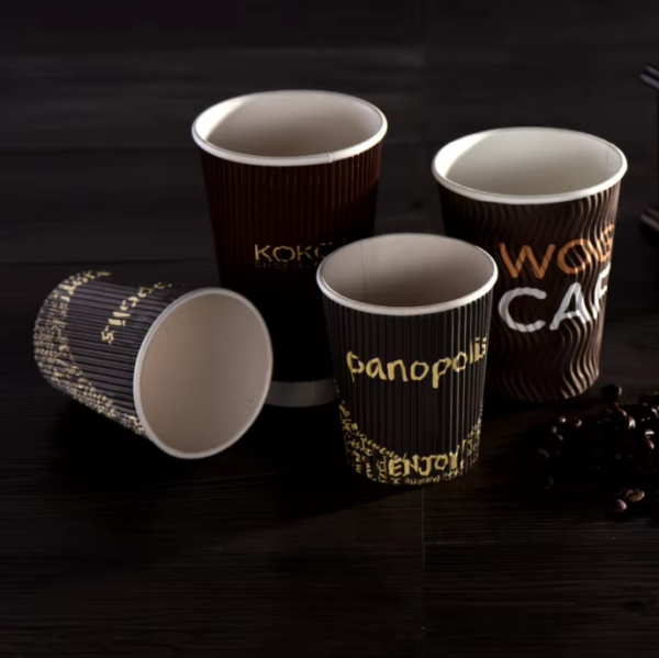 Hot Selling High Quality 4oz 7oz 8oz 12oz Double Ripple Paper Cups