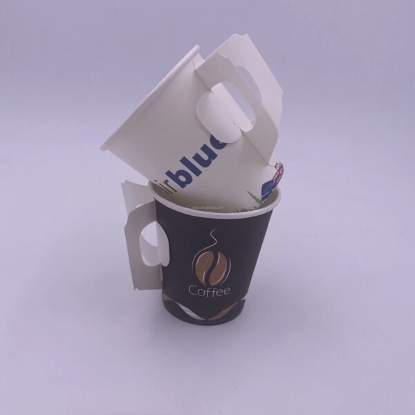 Factory Flexographic Printing Recyclable Ripple Wall Wide Range of Uses Thickened Embossed Paper Cups with Lids Sizes 2.5oz-16oz