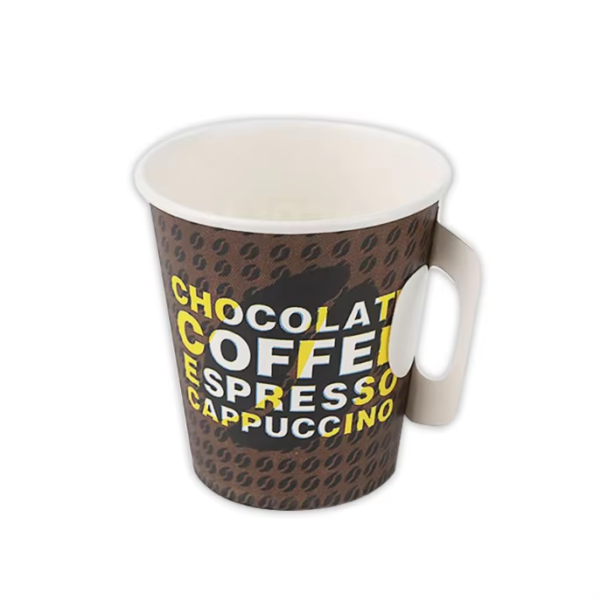 Custom logo 200ml 300ml Disposable Paper Cup 7oz 9oz Coffee Paper Cup With Handle