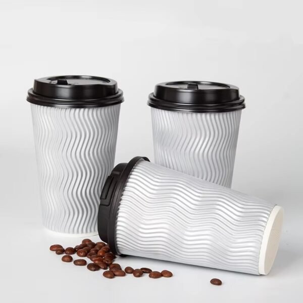 Custom Logo Disposable Double Wall 8oz 10oz 12oz 16oz Hot Cold Drinks Paper Cup for Coffee