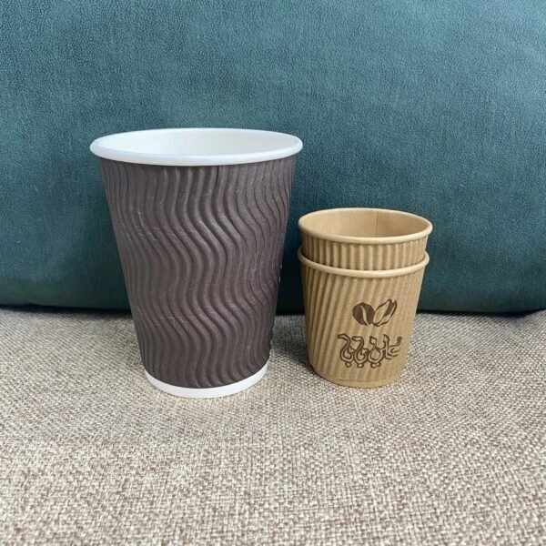 Hot Selling High Quality 4oz 7oz 8oz 12oz Double Ripple Paper Cups