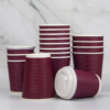 8oz 12 oz Printing Ink Corrugated Disposable Ripple Wall Coffee Paper Cup With Lids